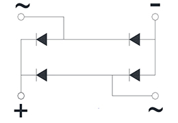 Schéma du pont à diodes monophasé