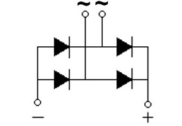 Schéma du pont à diodes monophasé