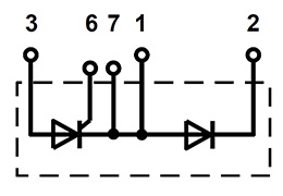 Circuit de module de diode thyristor