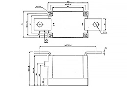 Schéma du module à Unique thyristors