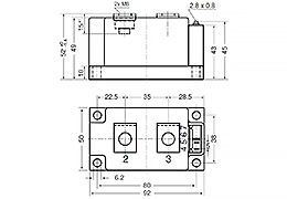 Schéma du module à Unique thyristors