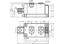 Schéma du module à Double thyristors