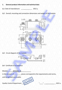 Technical Passport