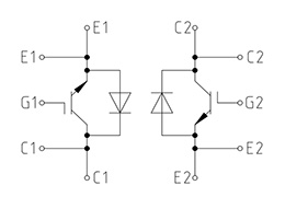 Topologie du module IGBT  FF800R17KE3