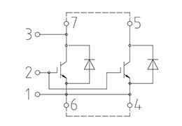 Topologie du module IGBT  FZ1200R17HE4