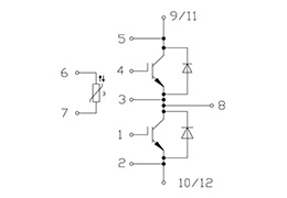 Topologie du module IGBT  FF1200R17IP5P