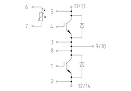Topologie du module IGBT  FF2000XTR17IE5