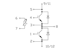 Topologie du module IGBT  FF1400R12IP4
