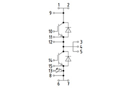 Topologie du module IGBT  FF1200XTR17T2P5P
