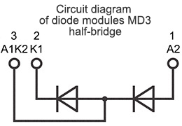 Schéma de connexion des modules MD3-800-44-D