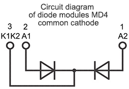 Schéma de connexion des modules MD4-800-44-D