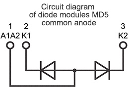 Schéma de connexion des modules MD5-400-52-A2