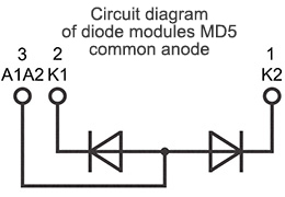 Schéma de connexion des modules MD5-800-44-D