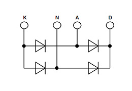 Circuit de pont de diode monophasé