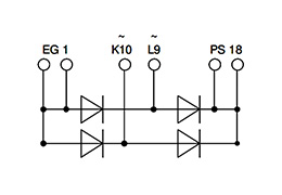Circuit de pont de diode monophasé