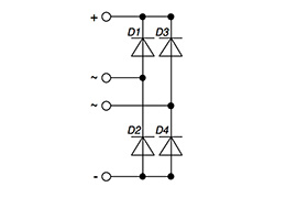 Circuit de pont de diode monophasé