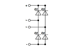 Circuit de pont de diode monophasé