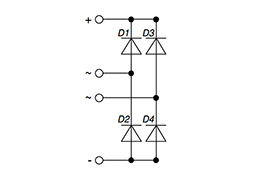Circuit de pont de diode monophasé