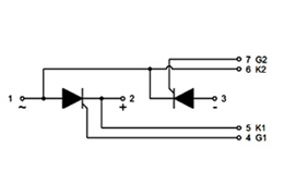 Schéma des modules de thyristors
