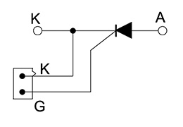 Schéma des modules de thyristors