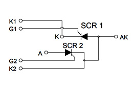 Schéma des modules de thyristors