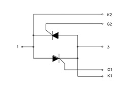 Schéma des modules de thyristors