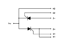 Schéma des modules de thyristors