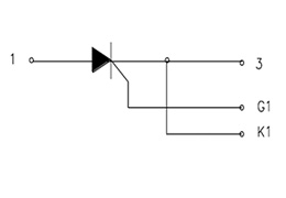 Schéma des modules de thyristors