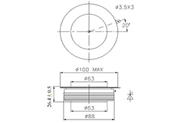 Dessin d'encombrement Dimensions
